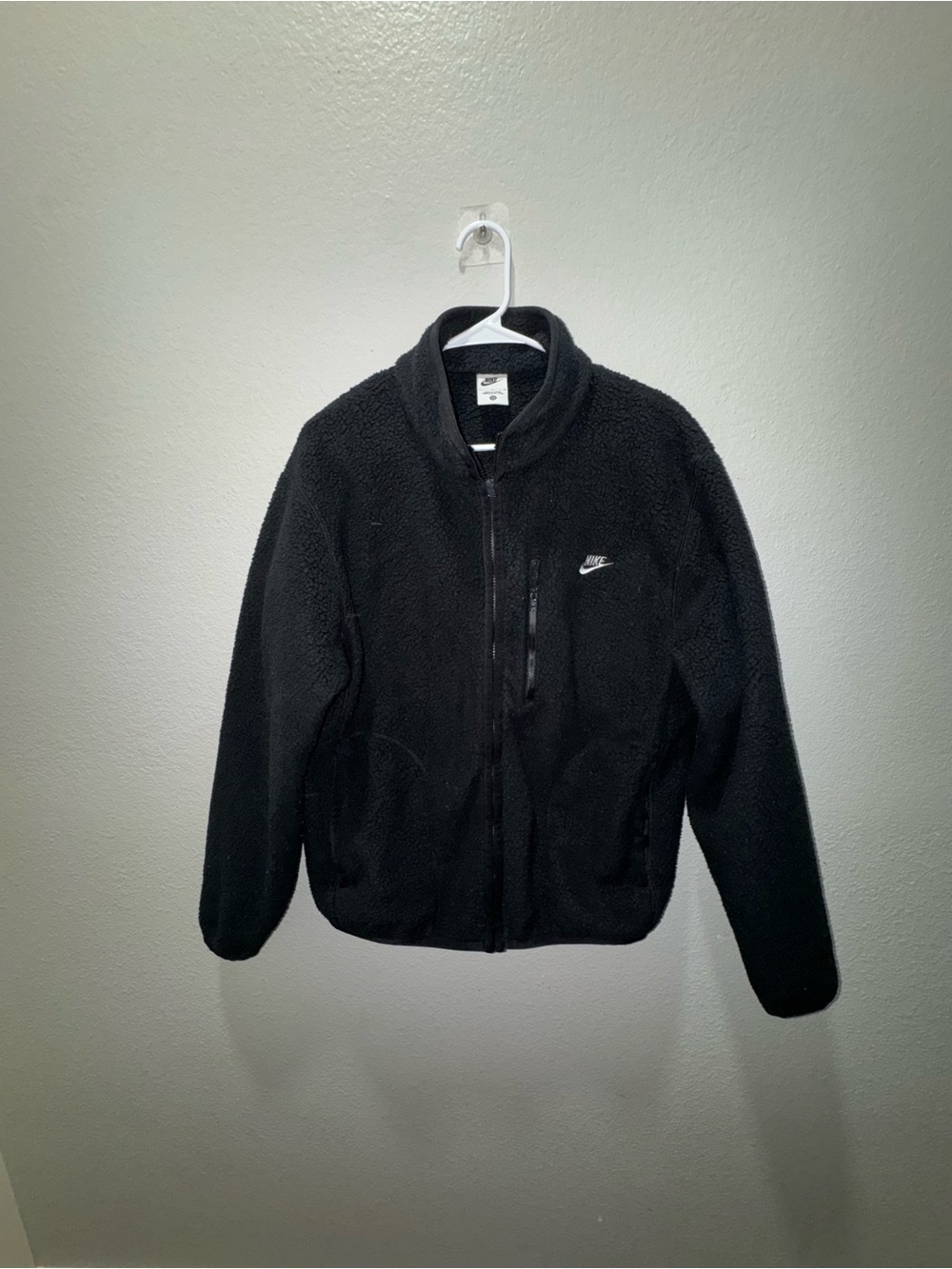 Nike Black Sherpa Zip-Up Jacket